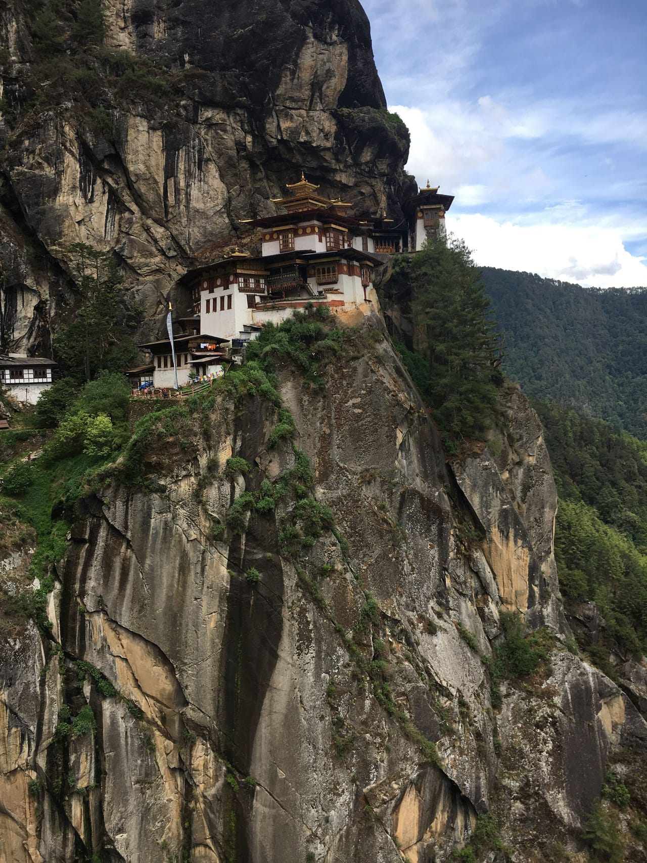 Paro Taktsang, the Tiger's Nest monastery, on a cliff in Bhutan