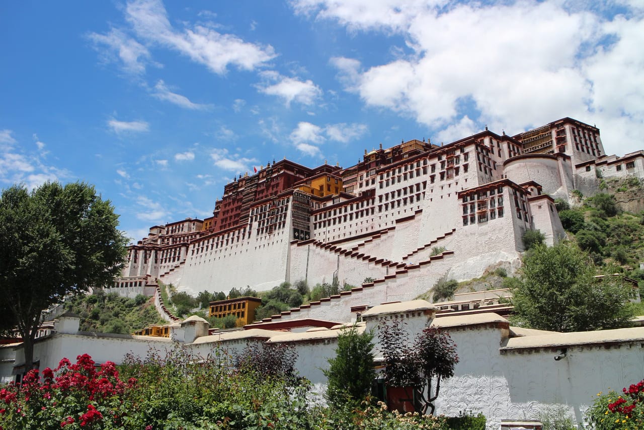 The Potala Palace on the hillside in Lhasa, Tibet